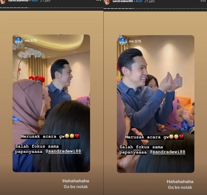 Unggahan Insta Stories Sandra Dewi
