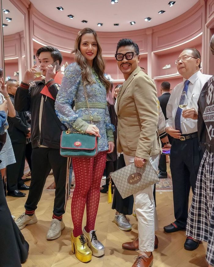 Nia Ramadhani saat hadiri pembukaan butik mewah di Plaza Senayan
