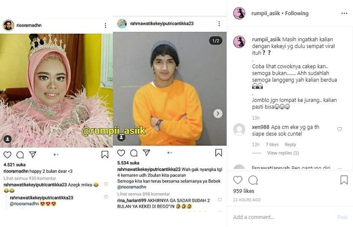Rahmawati Kekeyi Putri Cantika sudah memiliki kekasih