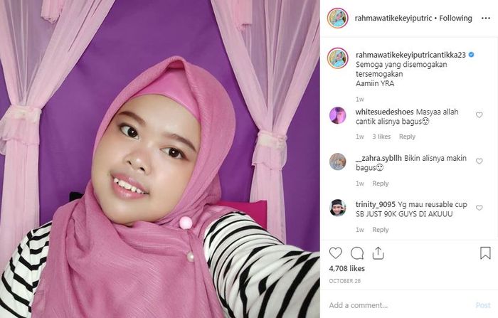 Penampilan terbaru Rahmawati Kekeyi Putri Cantika
