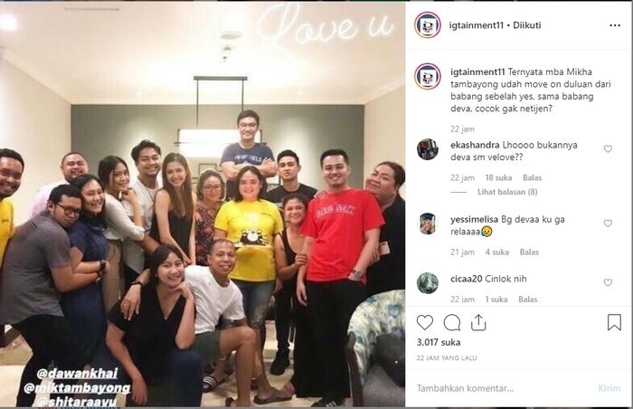 Mikha Tambayong dan Deva Mahenra mesra