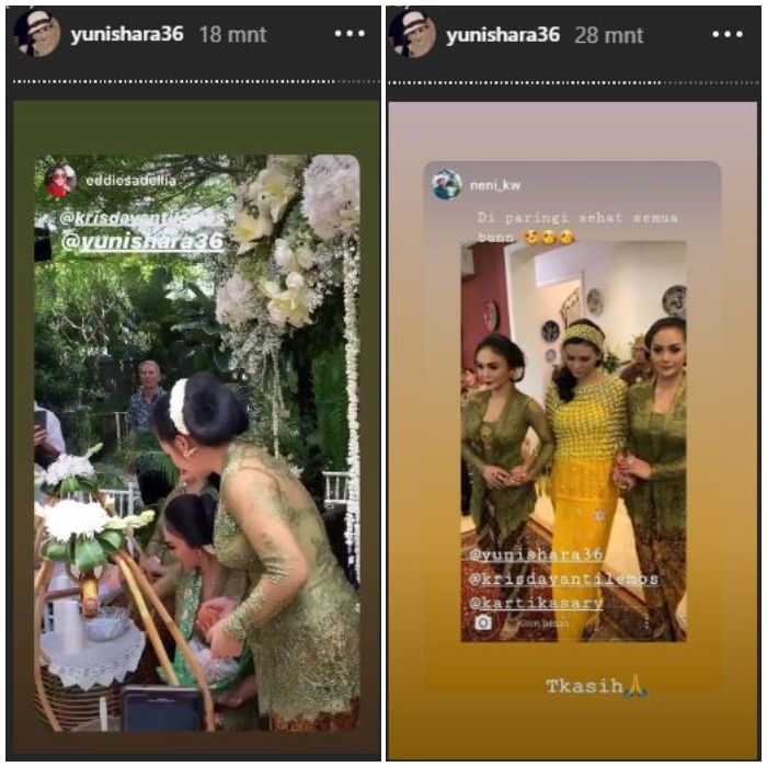 Momen siraman adik Yuni Shara