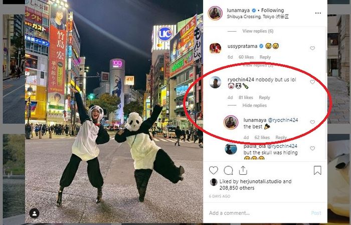 Ryochin dan Luna Maya saling balas komentar