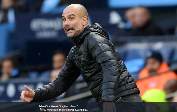 Pelatih Manchester City, Pep Guardiola.