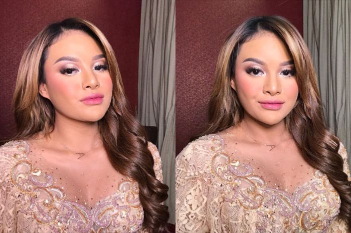 Aurel Hermansyah anak Anang Hermansyah tampail seksi kenkana kebaya modern saat kondangan ke pesta pernikahan Kartika sary adik Krisdayanti