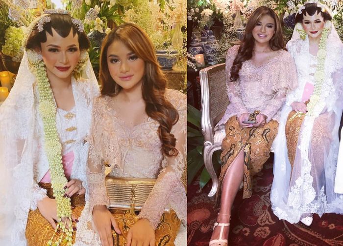 Aurel Hermansyah anak Anang Hermansyah tampail seksi kenkana kebaya modern saat kondangan ke pesta pernikahan Kartika sary adik Krisdayanti