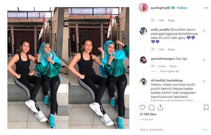 Komentar netizen yang menyebut Ayu Ting Ting Alay