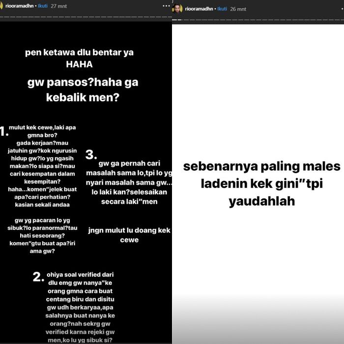Klarifikasi Rio Ramadhan