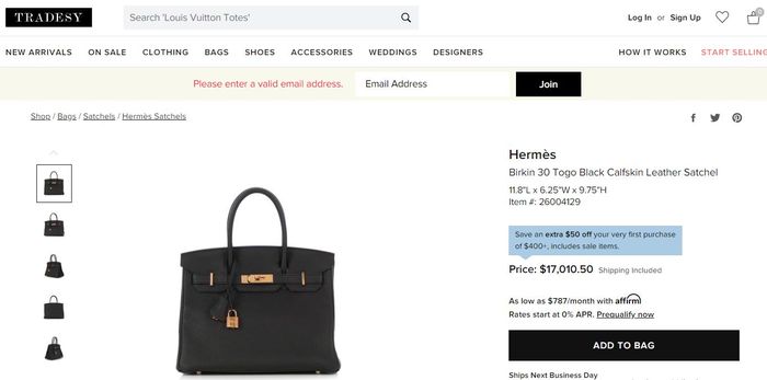Hermes Birkin 30 Togo Black Calfskin Leather Satchel