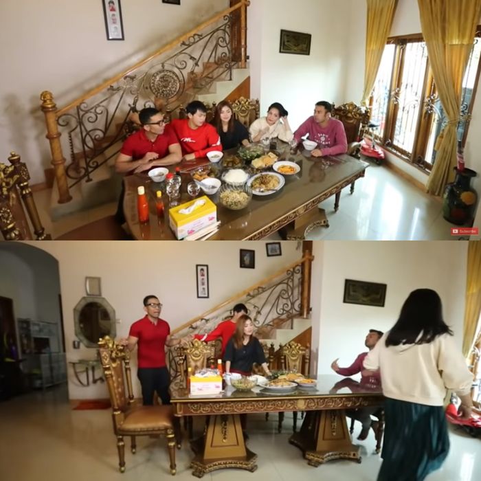 Ruang makan rumah <a href='https://medan.tribunnews.com/tag/irma-darmawangsa' title='Irma Darmawangsa'>Irma Darmawangsa</a>