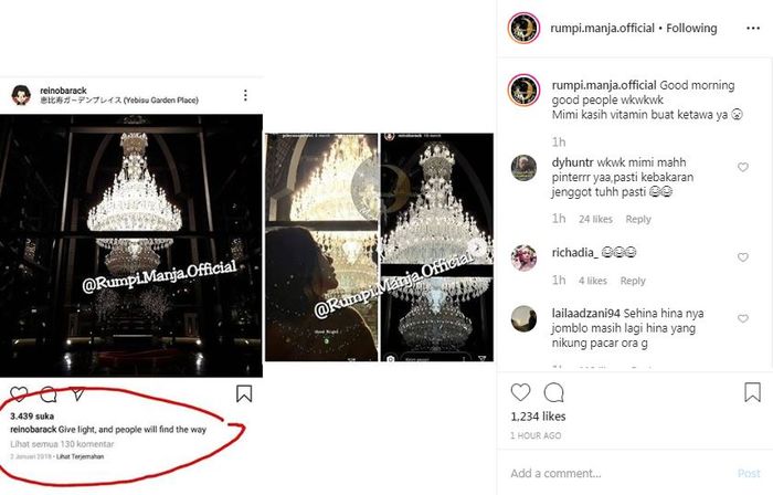 Unggahan lama Reino Barack kembali menjadi perbincangan