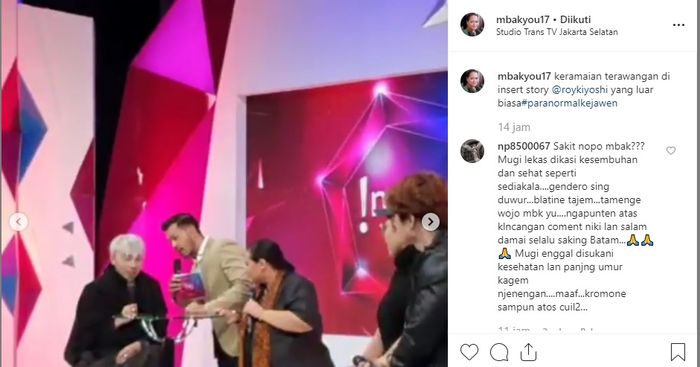 Roy Kiyoshi membaca kesehatan Mbak You
