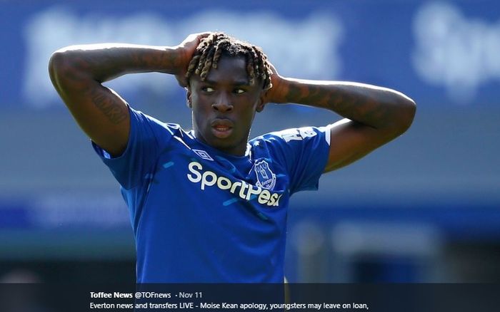 Penyerang muda milik Everton, Moise Kean, terancam hukuman denda karena melanggar aturan karantina mandiri.