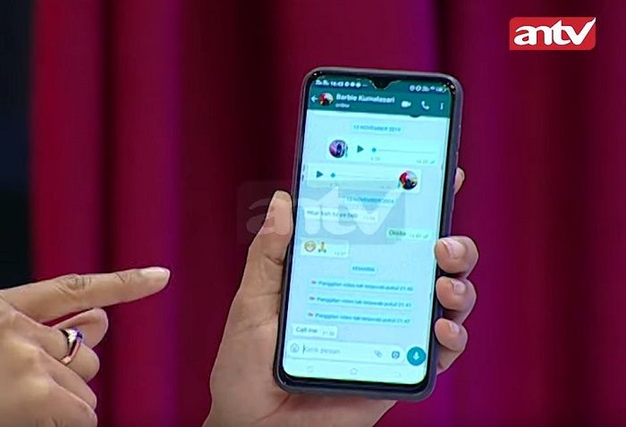 isi percakapan Irfan dengan Barbie Kumalasari