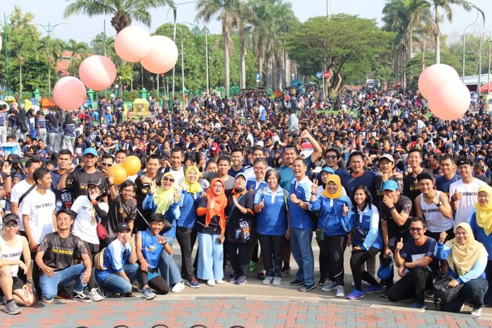 Kemeriahan acara Bugar Run yang diselenggarakan di Kota Tangerang, Minggu (17/11/2019).