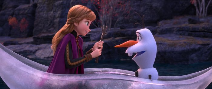 In Walt Disney Animation Studios’ “Frozen 2, Anna (voice of Kristen Bell) and Olaf (voice of Josh Gad) venture far from Arendelle in a dangerous but remarkable journey to help Elsa find answers about the past. From the Academy Award®-winning team—directors Jennifer Lee and Chris Buck, producer Peter
