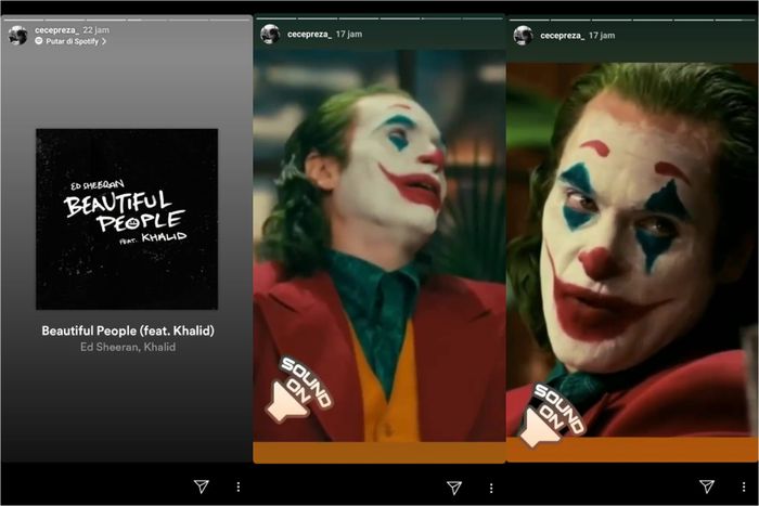 Unggahan terakhir Cecep Reza di Instastory beberapa jam sebelum meninggal