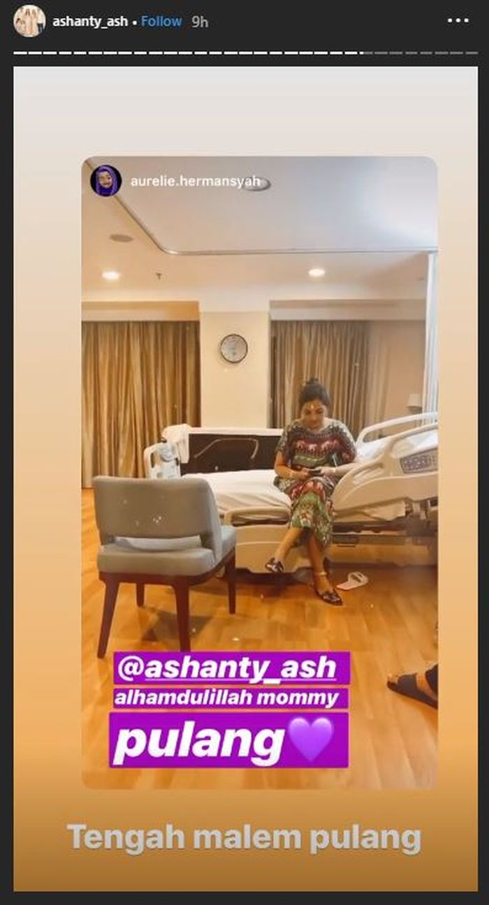 Ashanty tengah bersiap untuk pulang ke rumahnya