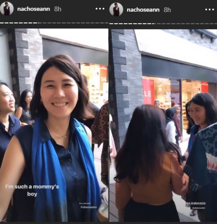 Veronica Tan saat bersama putra bungsunya, Nicholas Sean.