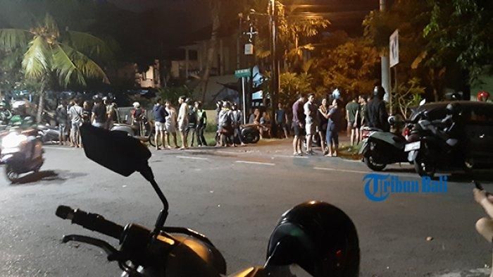 Kondisi TKP usai kecelakaan maut yang menewaskan siswa SMA di Bali terjadi.