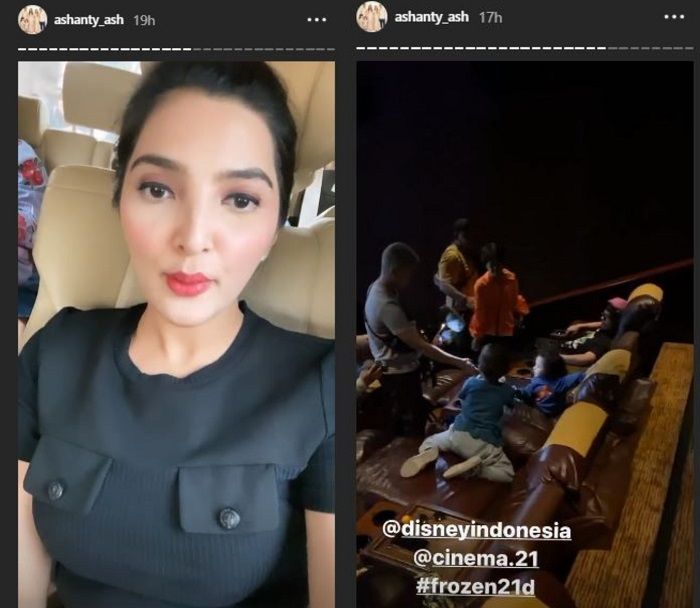 Ashanty pergi ke bisokop temani anak kesayangan