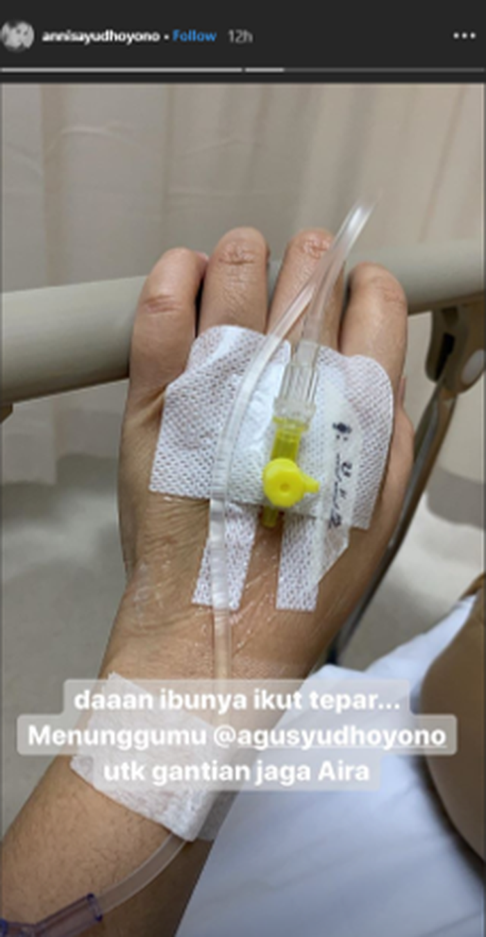 Annisa Pohan ikut dirawat di rumah sakit 
