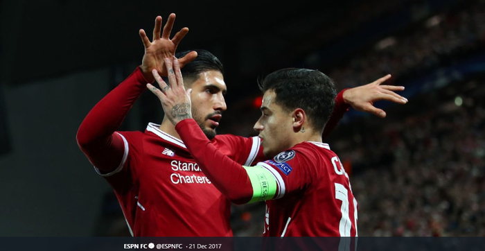 Philippe Coutinho (Kanan) dan Emre Can saat masih membela Liverpool