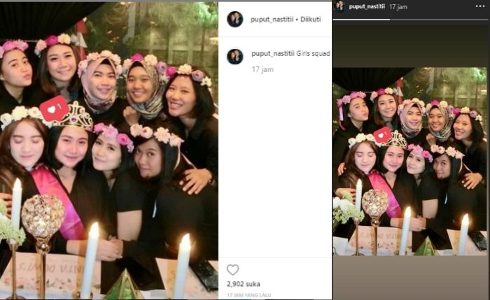 Tangkap Layar Instagram @puput_nastitii