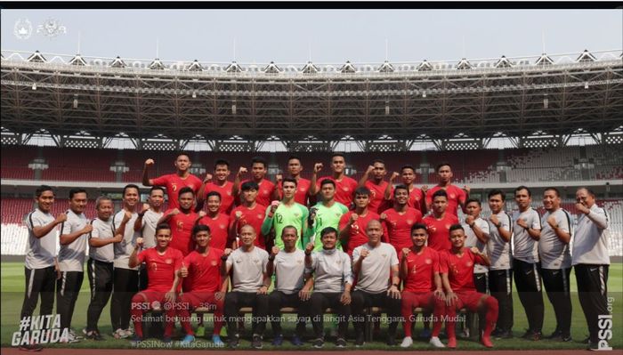 Kontingen timnas U-22 Indonesia di SEA Games 2019.