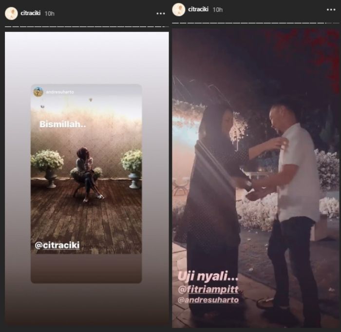 Unggahan Citra Kirana saat meninjau lokasi pernikahan