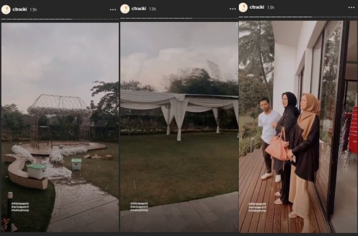 Lokasi Pernikahan Citra Kirana dan Rezky Aditya bertema garden party