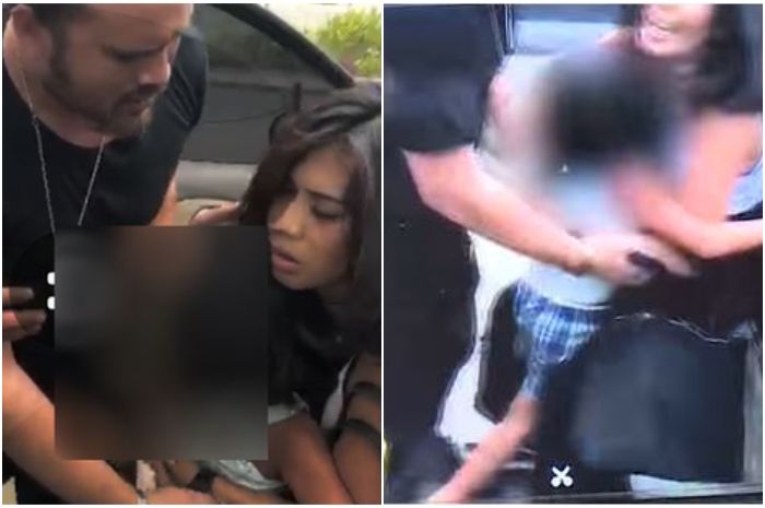 Karen Pooroe berusaha merebut anaknya dari sang suami di parkiran apartemen Marshanda