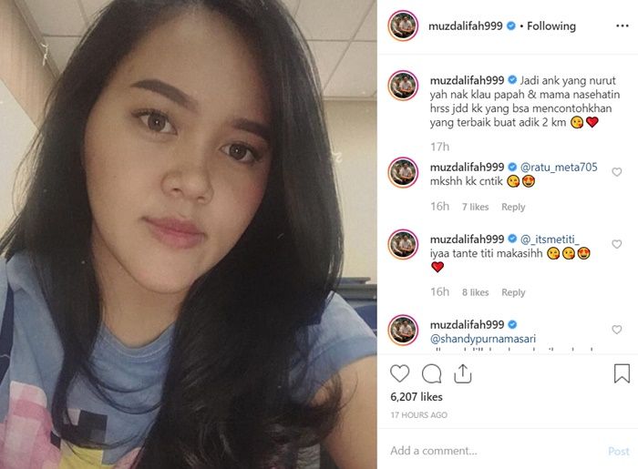 Unggahan Muzdalifah untuk sang anak