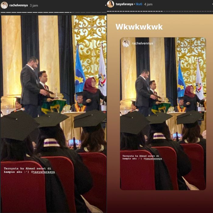 Suami Tasya Farasya jadi senat di kampus Rachel Vennya (Instagram)