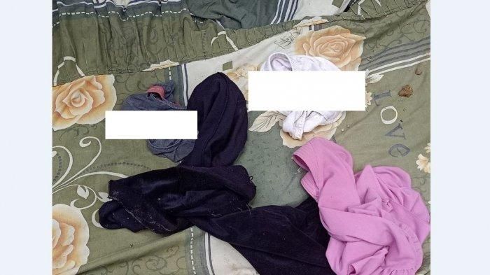 Barang bukti mesum sejoli di Bungo S (36) dan P (32) di sebuah kebun di Kelurahan Sungai Pinang, Kecamatan Bungo Dani, Bungo, Jambi