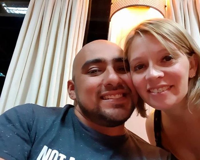 Foto Delgado dan Istrinya Laura Ferreira.