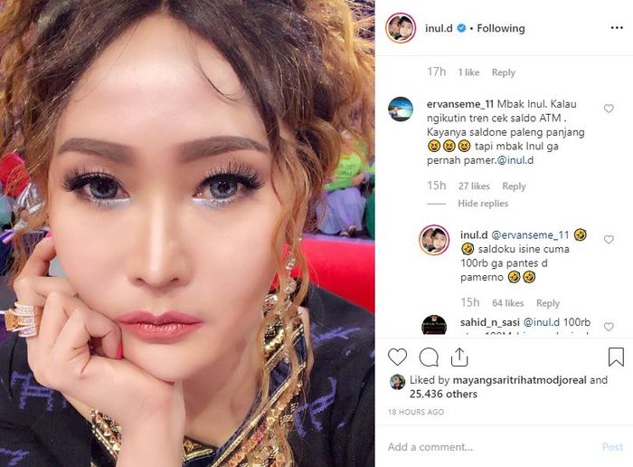 Inul ogah pamerkan isi saldo ATM miliknya