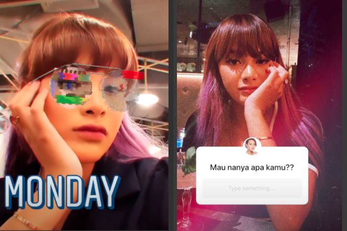 Penampilan baru Aurel Hermansyah putri pasangan musisi Anang Hermansyah dan Krisdayanti dengan tampilan rambut poni depan
