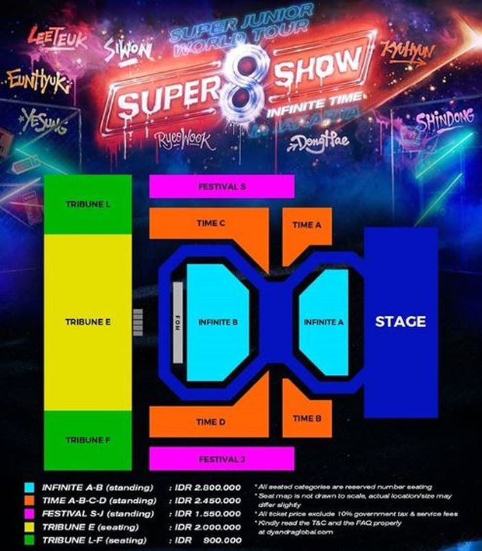 denah area konser Super Show 8.