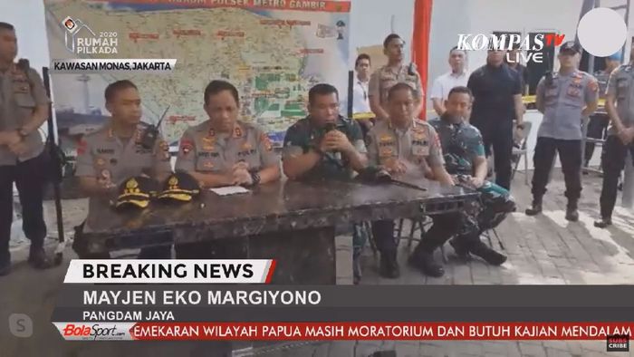 Terjadi ledakan di kawasan Monas, Selasa (3/12/2019) pagi.