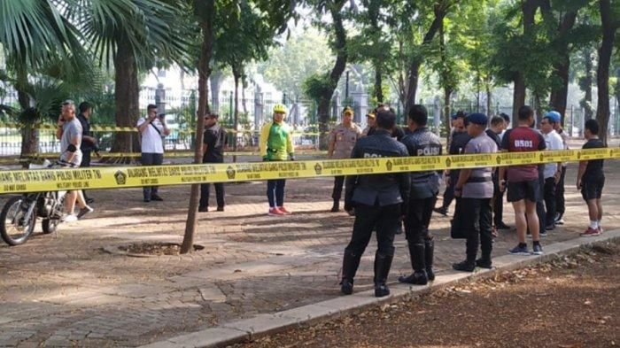 Lokasi ledakan di Monas yang disebabkan granat asap