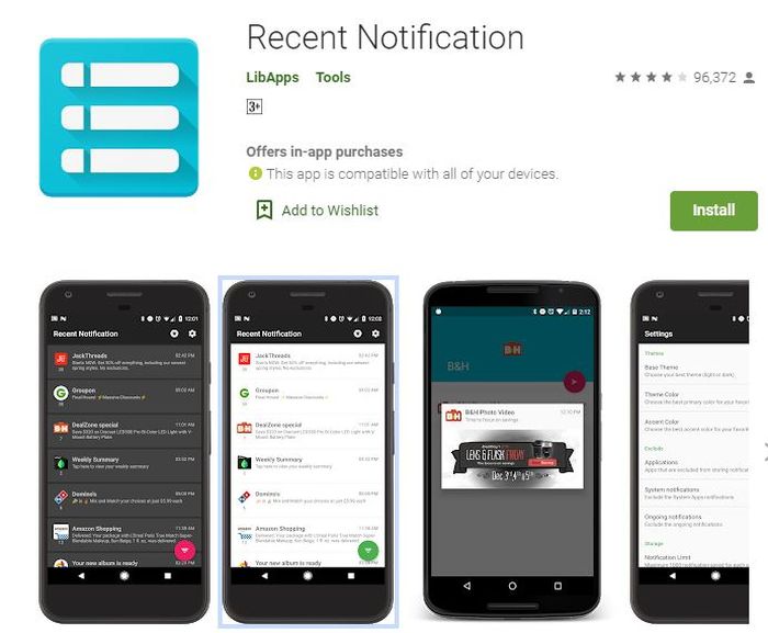 Aplikasi Recent Notification
