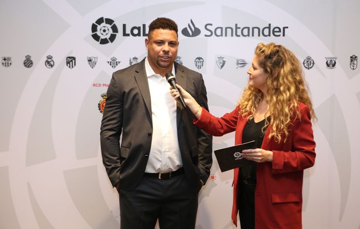 Ronaldo Luis Nazario de Lima atau lebih dikenal sebagai Ronaldo turut hadir di konferensi pers LaLiga yang juga bertepatan dengan SPIA Asia 2019 - Asia's Sport Industry Awards and Conference di Hotel Grand Hyatt, Manila, Selasa (3/10/2019).