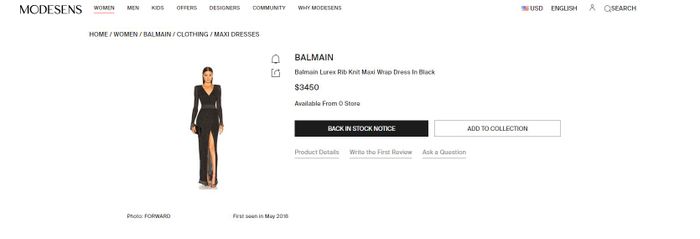 Balmain Lurex Knit Maxi Wrap Dress
