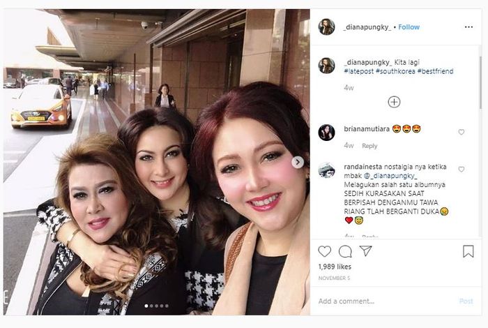 Diana Pungky libuan ke Korea Selatan bersama dengan kedua temannya