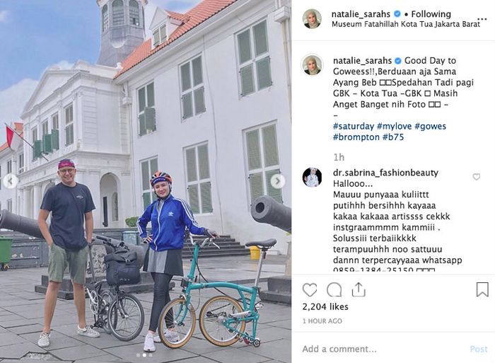 Natalie Sarah dan suami keduanya