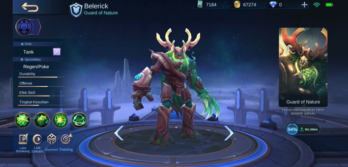 Belerick Mobile Legends after revamp