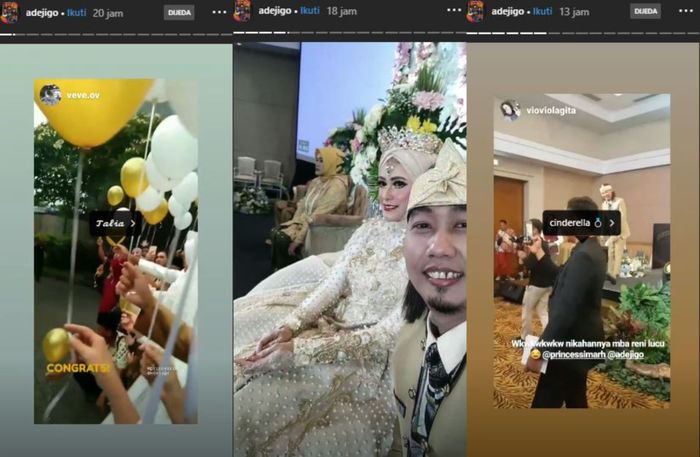 Pernikahan Ade Jigo dan istri barunya