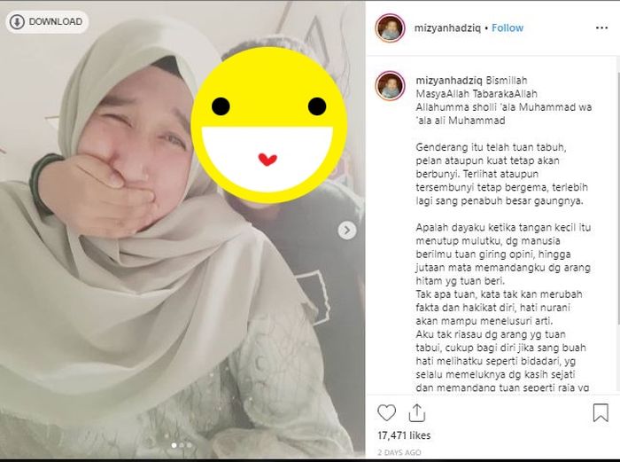 Unggahan mnatan istri UAS