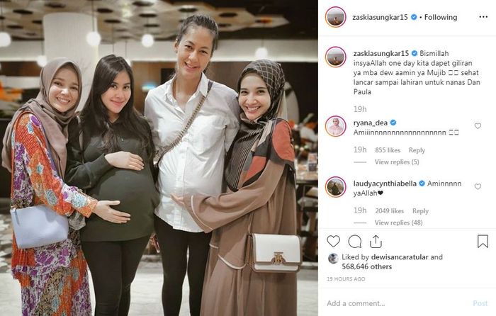 Doa Zaskia Sungkar untuk cepat menyusul Syahnaz dan Paula